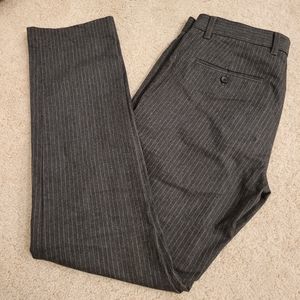 Banana Republic Mens Chino Pants Dark Gray w/ stripe Slimt Fit